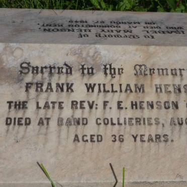 HENSON Frank William -1906 &amp; Isabel Mary -1945