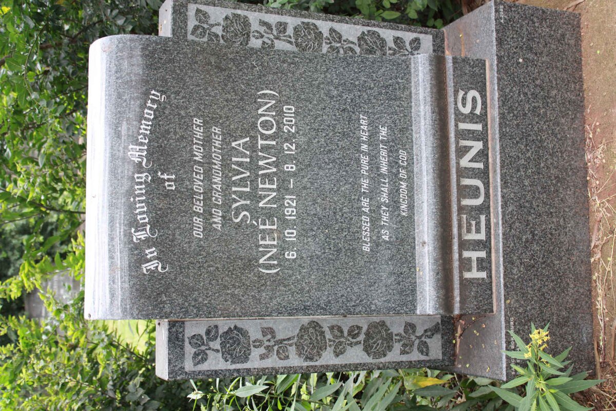 HEUNIS Sylvia nee NEWTON 1921-2010