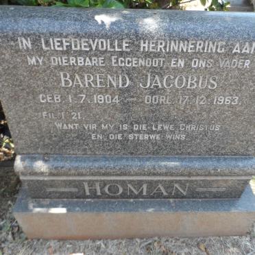 HOMAN Barend Jacobus 1904-1963