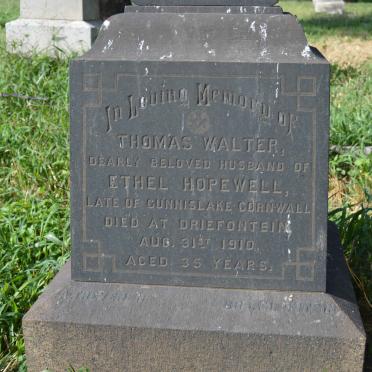 HOPEWELL Thomas Walter -1910