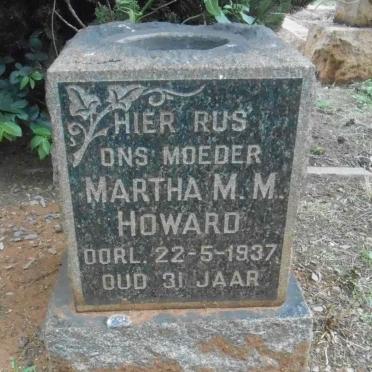 HOWARD Martha M. M. -1937