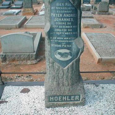 HOEHLER Pieter Andries Johannes 1910-1936