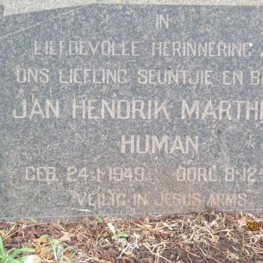 HUMAN Jan Hendrik Marthinus 1949-1950
