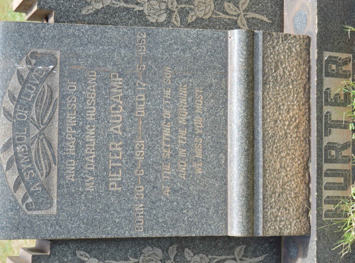 HURTER Pieter Aucamp 1931-1952