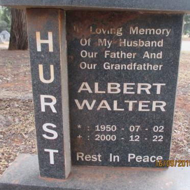 HURST Albert Walter 1950-2000