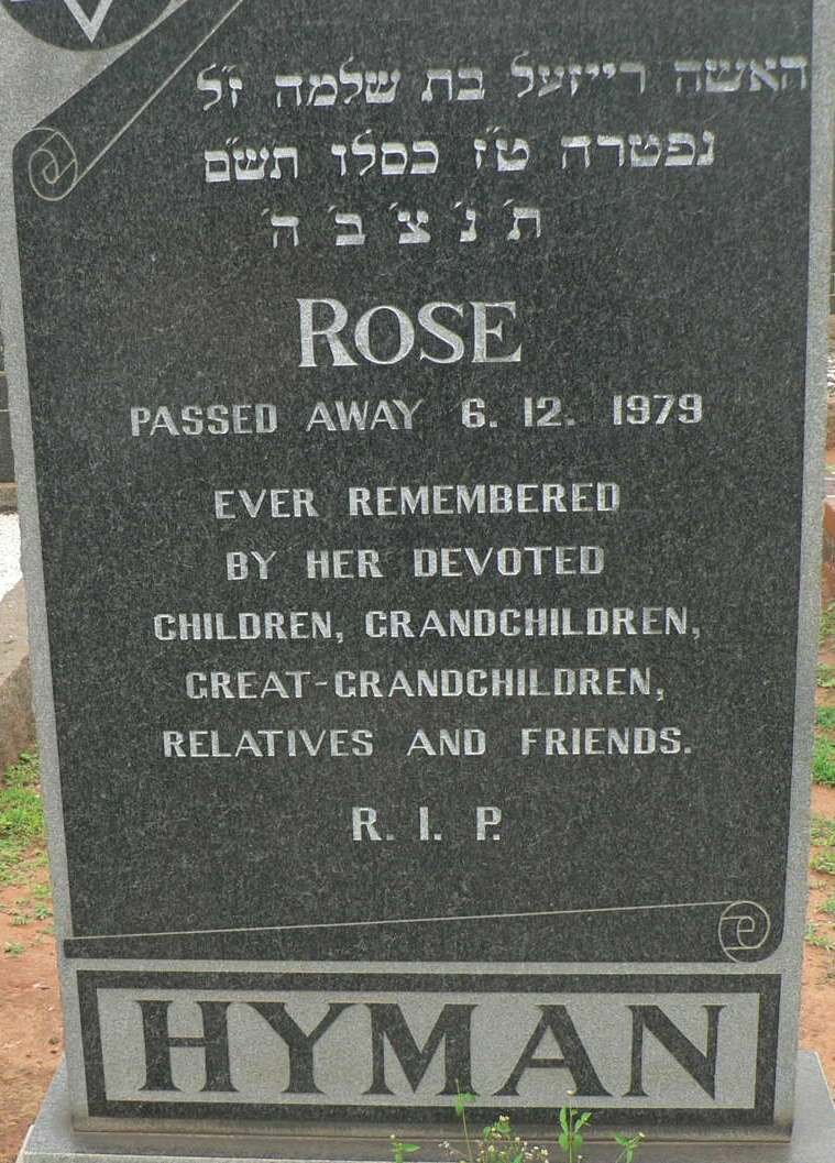 HYMAN Rose -1979