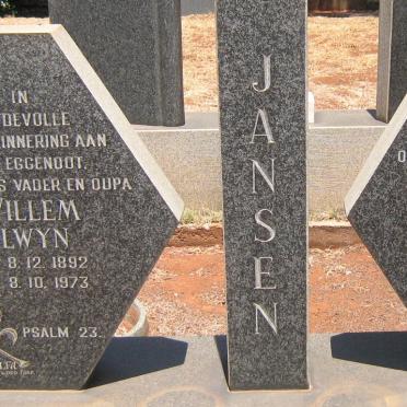 JANSEN Willem Alwyn 1892-1973 &amp; Catharina Elizabeth 1898-1984