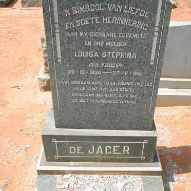 JAGER Louisa Stephina, de nee KRUGER 1894-1951
