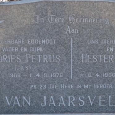 JAARSVELDT Andries Petrus, van 1906-1976 &amp; Hester Isabella 1906-