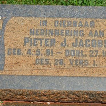 JACOBS Pieter J. 1891-1950