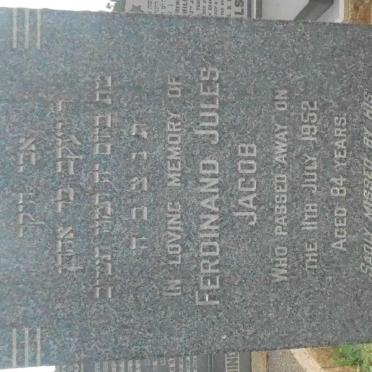 JACOB Ferdinand Jules -1952