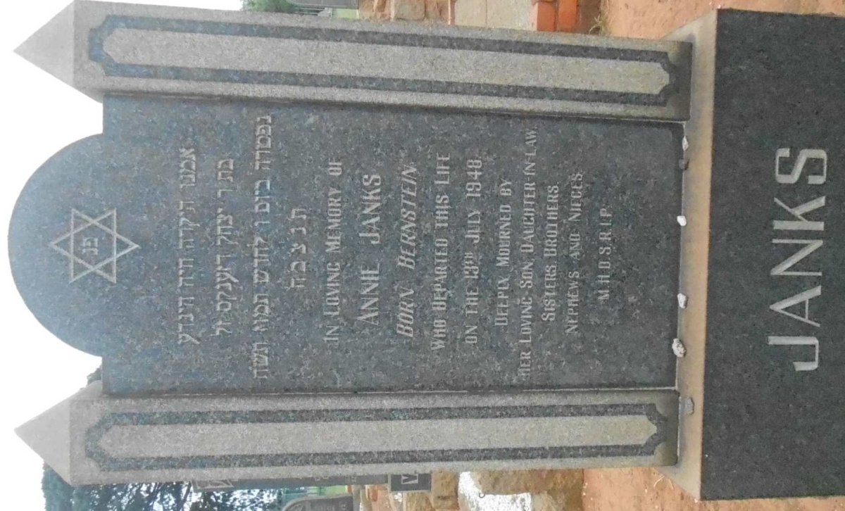 JANKS Annie nee BERNSTEIN -1948