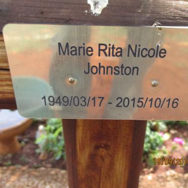 JOHNSTON Marie Rita Nicole 1949-2015