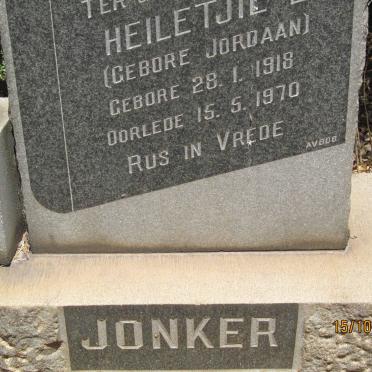 JONKER Heiletjie ?. nee JORDAAN 1918-1970