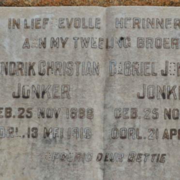 JONKER Hendrik Christian 1888-1919 :: JONKER Hendrik Christian 1888-1931