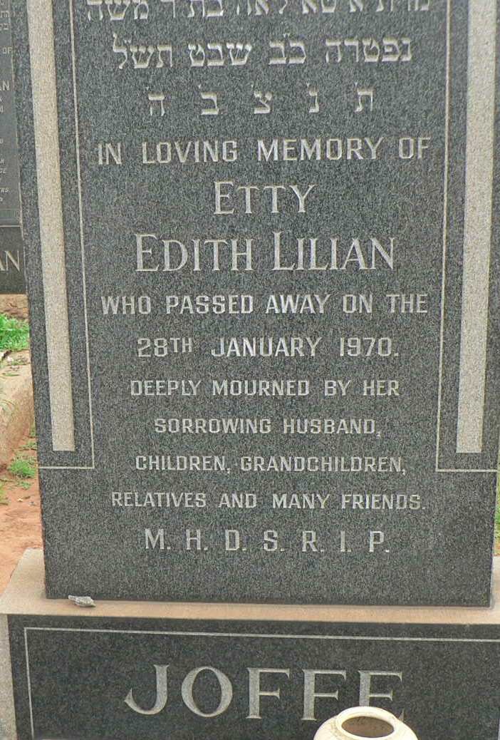 JOFFE Edith Lilian -1970