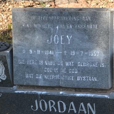 JORDAAN Joey 1941-1997
