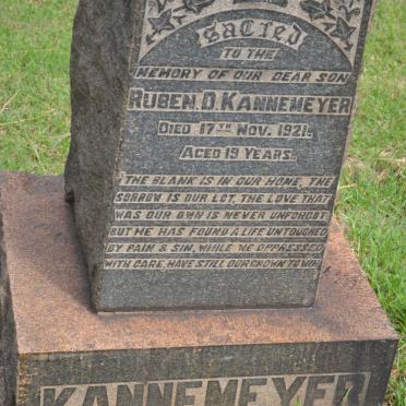 KANNEMEYER Ruben D. -1921