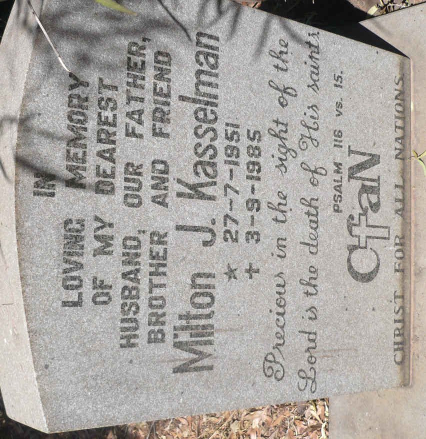 KASSELMAN Milton J. 1951-1985