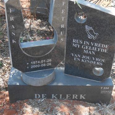 KLERK Frank Petrus, de 1974-2000