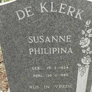 KLERK Susanne Philipina, de 1924-1985