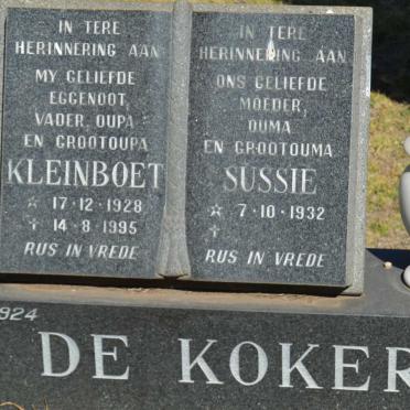 KOKER Kleinboet, de 1928-1995 &amp; Sussie 1932-
