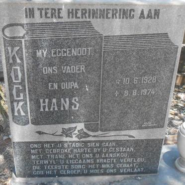 KOCK Hans 1928-1974
