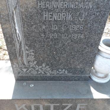 KOTZE Hendrik J. 1926-1974