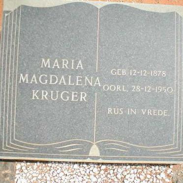 KRUGER Maria Magdalena 1878-1950