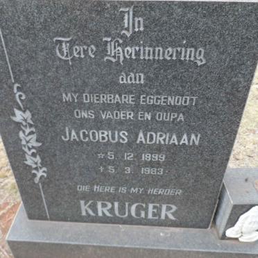 KRUGER Jacobus Adriaan 1899-1983
