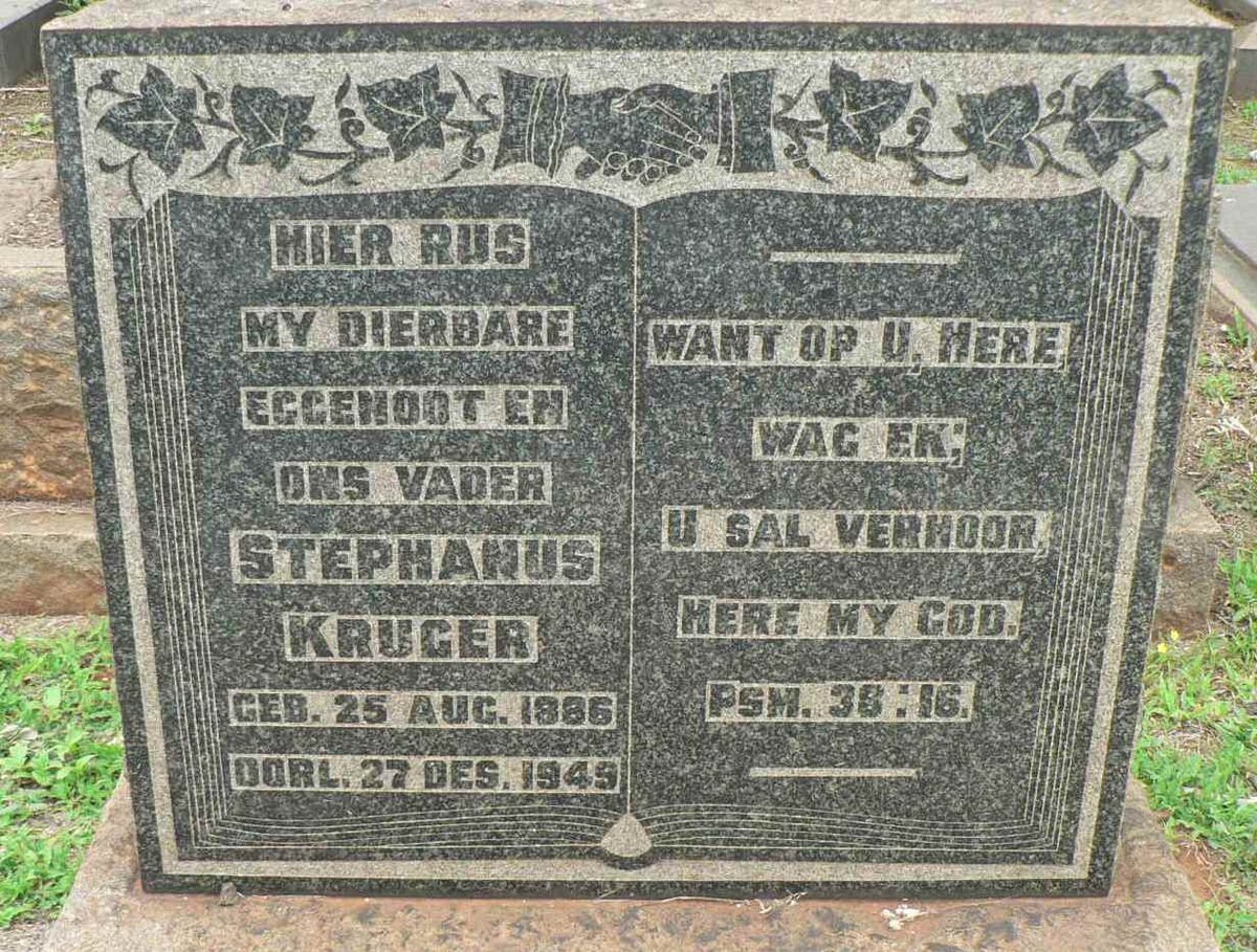 KRUGER Stephanus 1886-1949