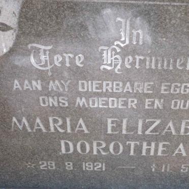 KRUGER Maria Elizabeth Dorothea 1921-1981