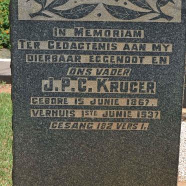 KRUGER J.P.C. 1867-1937