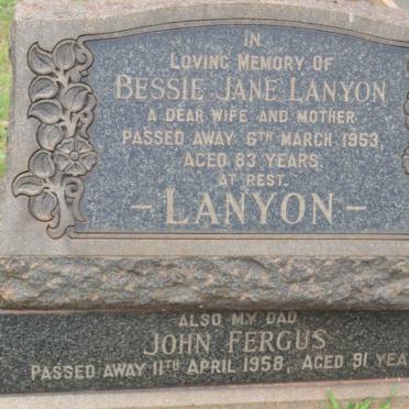 LANYON John Fergus -1958 &amp; Bessie Jane -1953 