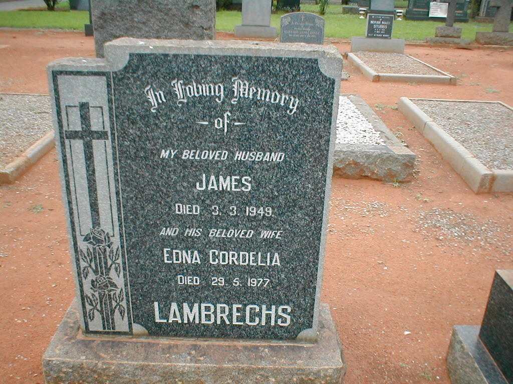 LAMBRECHS James -1949 &amp; Edna Cordelia -1977