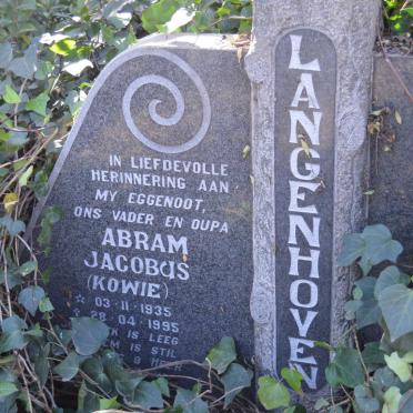 LANGENHOVEN Abram Jacobus 1935-1995