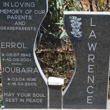 LAWRENCE Errol 1942-2001 &amp; Joubaira 1936-2005
