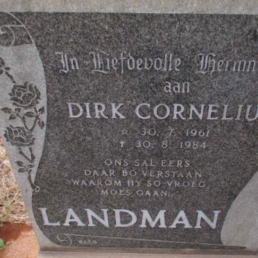 LANDMAN Dirk Cornelius 1961-1984