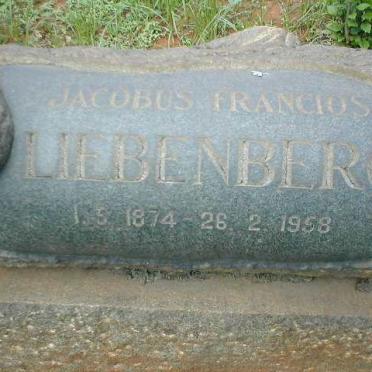 LIEBENBERG Jacobus Francios 1874-1958