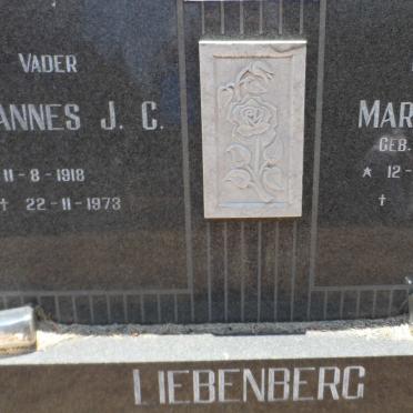 LIEBENBERG Johannes J.C. 1918-1973 &amp; Mary K.F. RANKIN 1921-