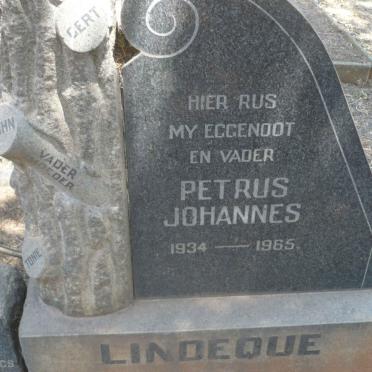 LINDEQUE Petrus Johannes 1934-1965