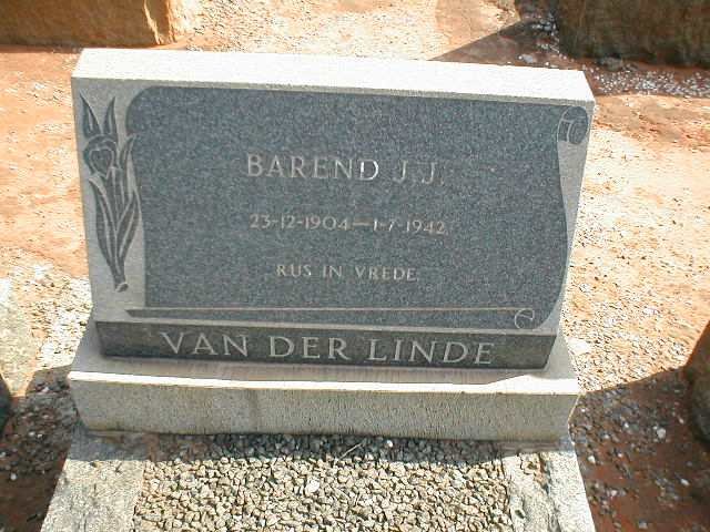 LINDE Barend J.J., van der 1904-1942