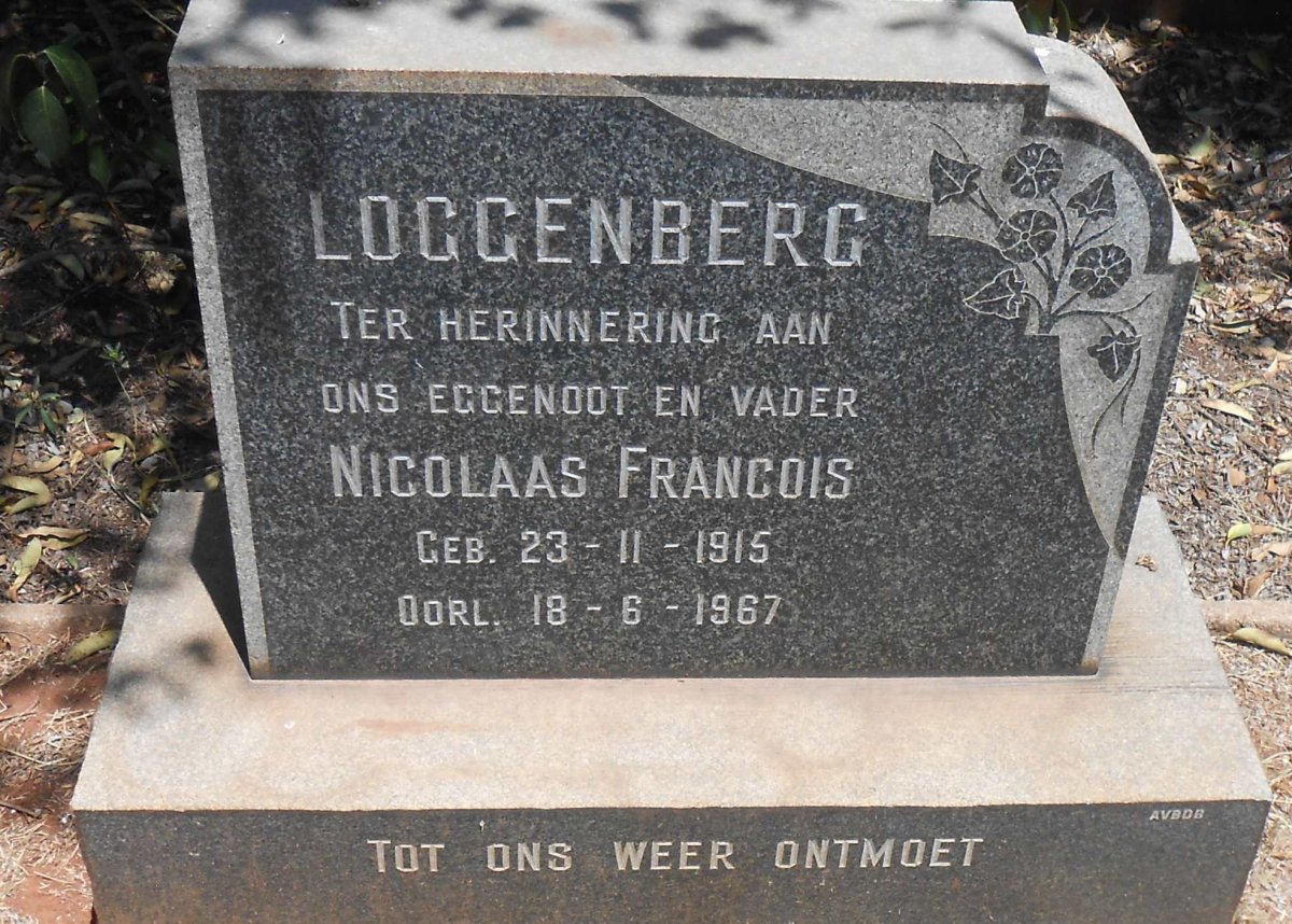 LOGGENBERG Nicolaas Francois 1915-1967
