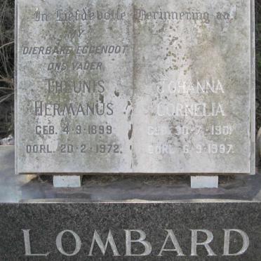 LOMBARD Theunis Hermanus 1899-1972
