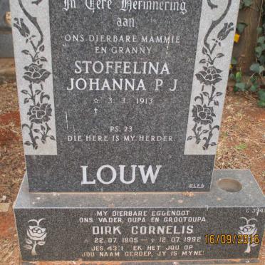 LOUW Dirk Cornelis 1905-1992 &amp; Stoffelina Johanna P.J. 1913-