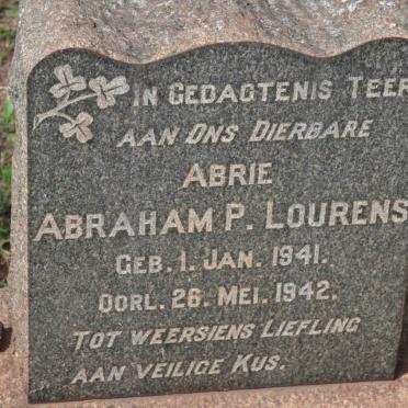 LOURENS Abraham P. 1941-1942