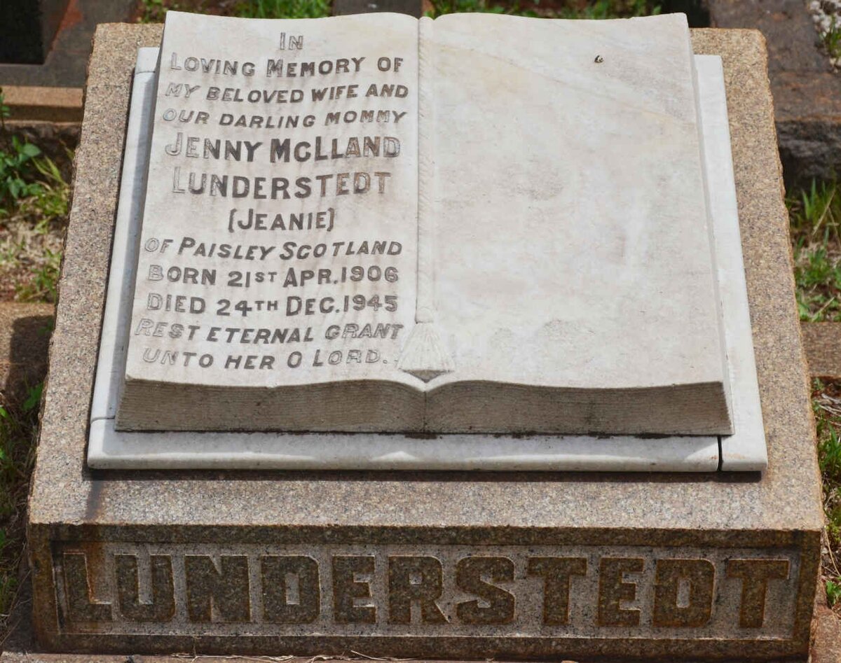 LUNDERSTEDT Jenny McLland 1906-1945