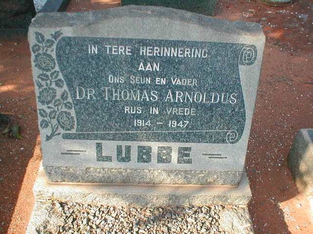 LUBBE Thomas Arnoldus 1914-1947