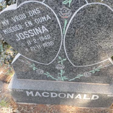 MACDONALD Jossina 1940-1996