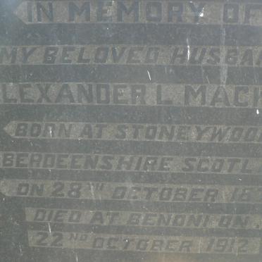 MACKIE Alexander L. 1874-1912